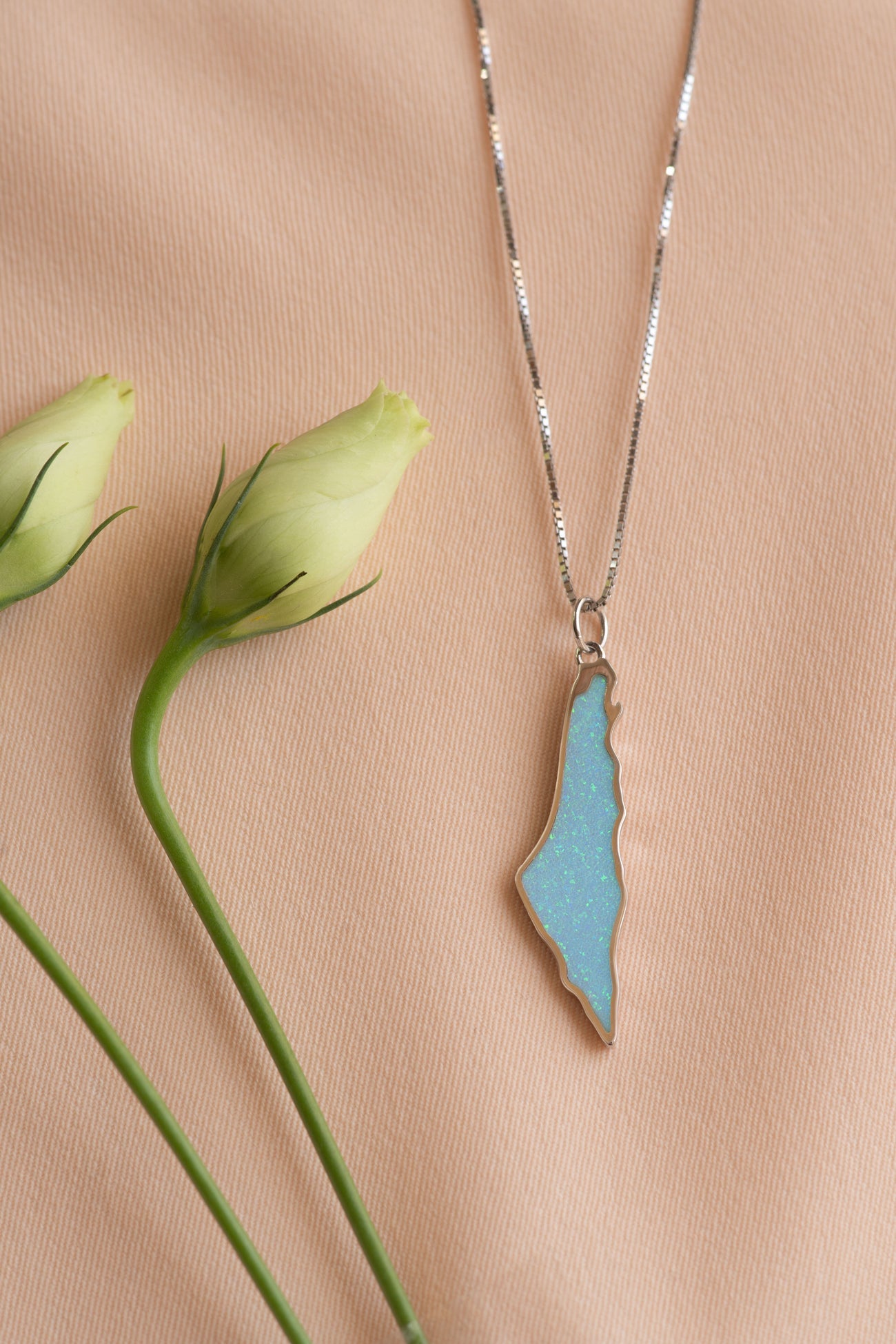 TCB-Necklace(Opal with silver)Blue